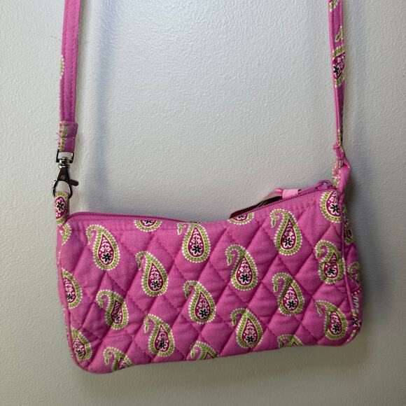 Vera Bradley Bermuda Pink Paisley Print Amy Crossbody Bag Purse - Picture 7 of 7